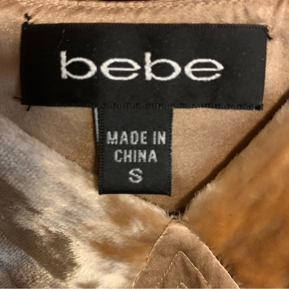 BeBe Genuine Silk and Velvet Tank Blouse Gold Y2K 2000s - Picture 6 of 7